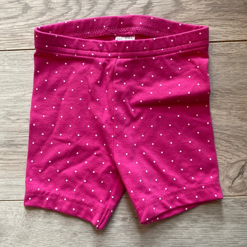 Pink Polka Dot Biker Shorts